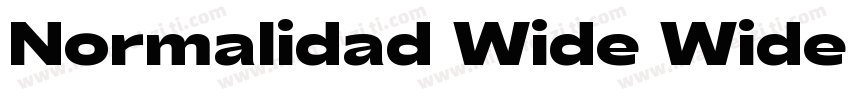 Normalidad Wide Wide Black字体转换